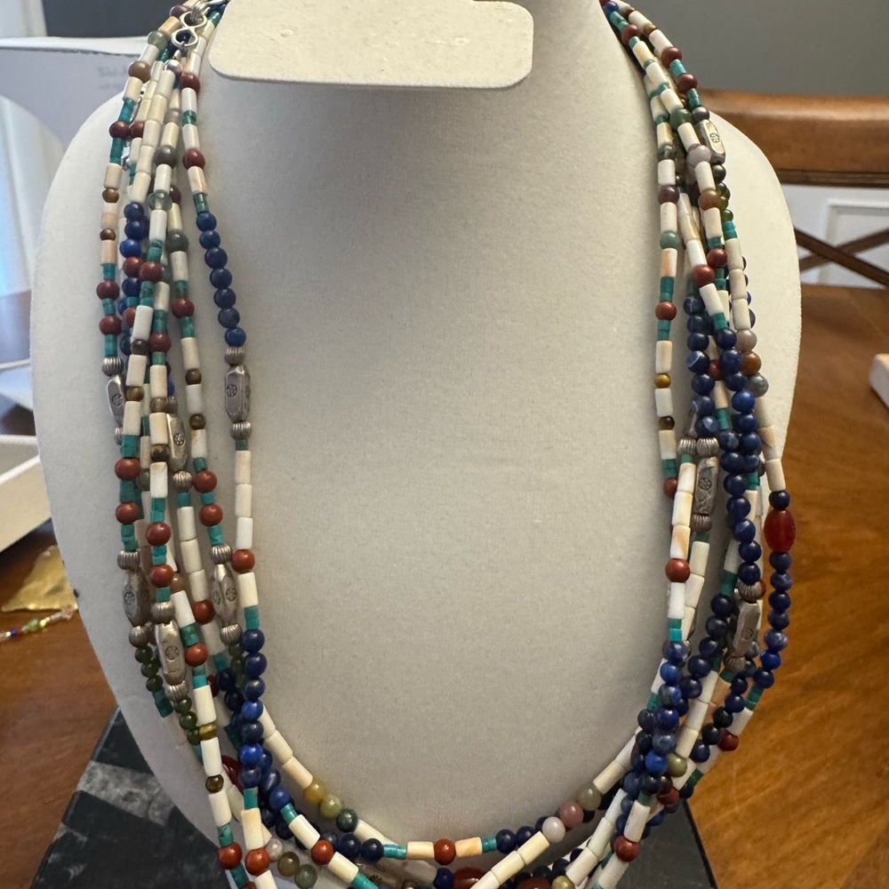 Multicolor Beaded Necklaces set of 8 perfect for girlfriend gifts - Picture 3 of 7